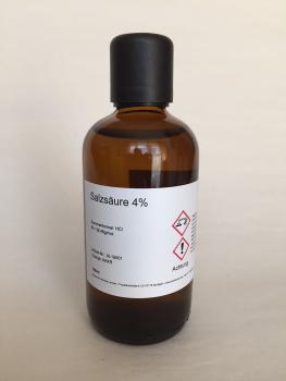 Salzsäure 4%  100ml mit Tropfverschluss