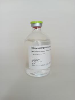 Meerwasser sterilfiltriert, 100 ml in Bördelrandflasche