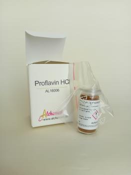 Proflavin Hydrochlorid, min. 98%, 5g Pulver im Schnappdeckelglas, Originalität im verschweißten Beutel